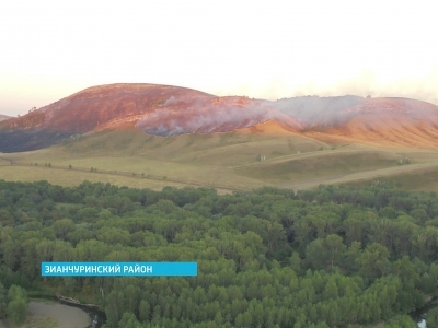 В Зианчуринском районе республики зафиксировано возгорание в горах
