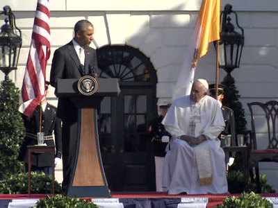 Папа Римский впервые прибыл в США