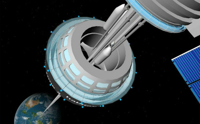 Алмазные наноцепи помогут построить космический лифт (иллюстрация Bruce Irving/Flickr).