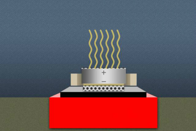 Новая технология позволяет батарее производить электричество исключительно при сжатии (иллюстрация Christine Daniloff/MIT). 