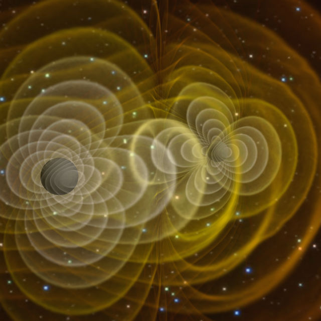Гравитационные волны помогут обнаружить странные звёзды (иллюстрация LIGO). 