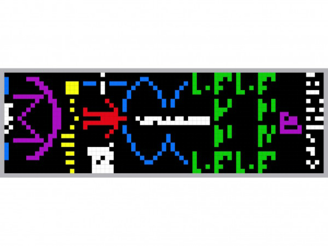 Графическое изображение, отправленное в космос радиотелескопом Аресибо в 1970-х годах (иллюстрация Arne Nordmann/Creative Commons).