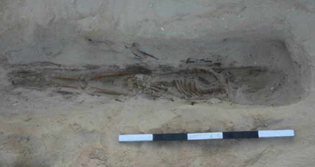 Одно из захоронений, обнаруженных на территории египетского поселения Амарна (фото Amarna Trust).